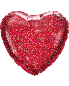 Glittergraphic Red Hartvormig